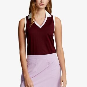RLX Ralph Lauren Golf Tennis Women’s Sleeveless V-Neck Polo Shirt